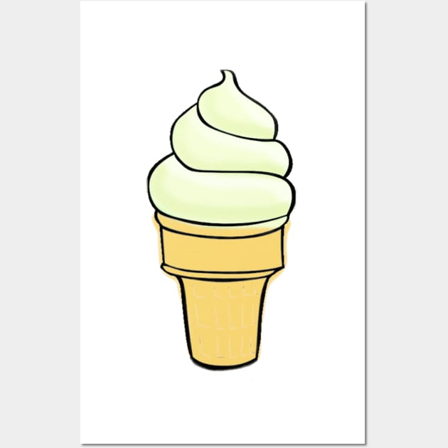 Vanilla Ice Cream Wall Art by luckylucy